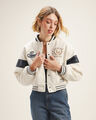 Bomber Estampada Beige,BEIGE