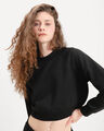 Sudadera Cerrada Rosa,NEGRO