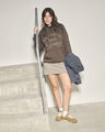 Hoddie Oversize Estrella,CAFE OBSCURO
