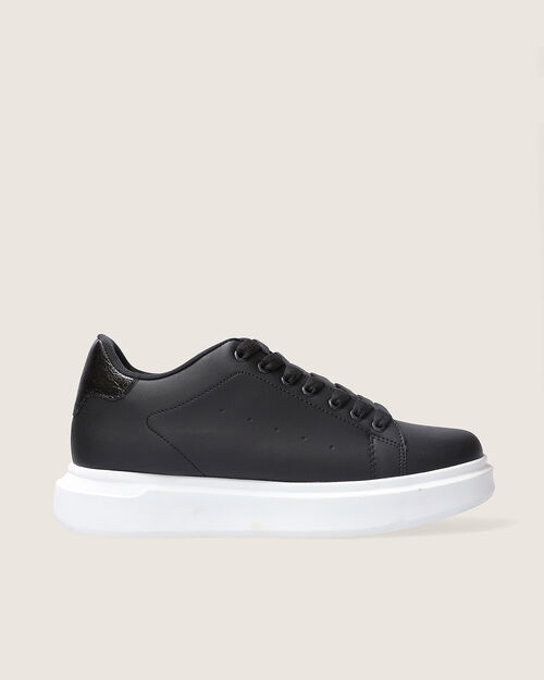 Tenis Negro Con Plataforma