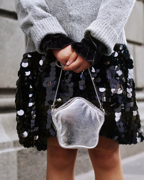 Bolso Plateado De Estrella