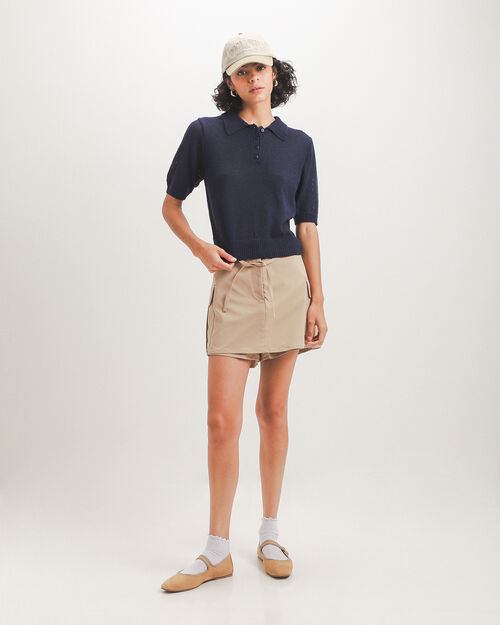 Polo Azul Tejida