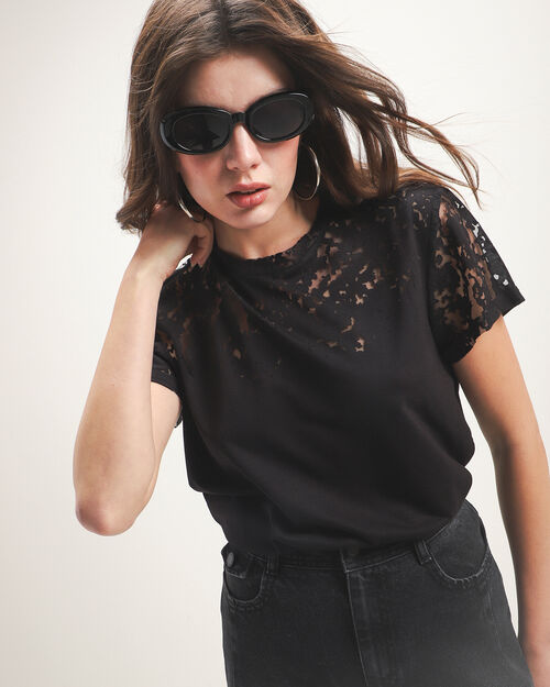 Playera Negra Manga Corta
