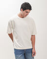 Playera Caf&eacute; Boxy,BLANCO HUESO