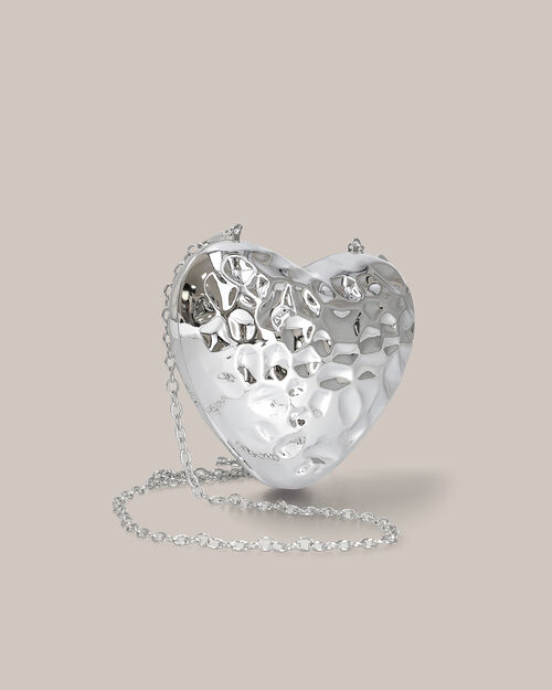 Bolso Corazón Plateado