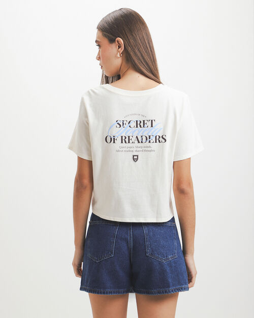 Playera Cropped Gr&aacute;fico