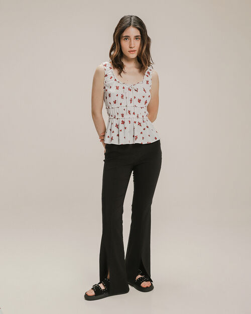 Blusa Peplum Blanca