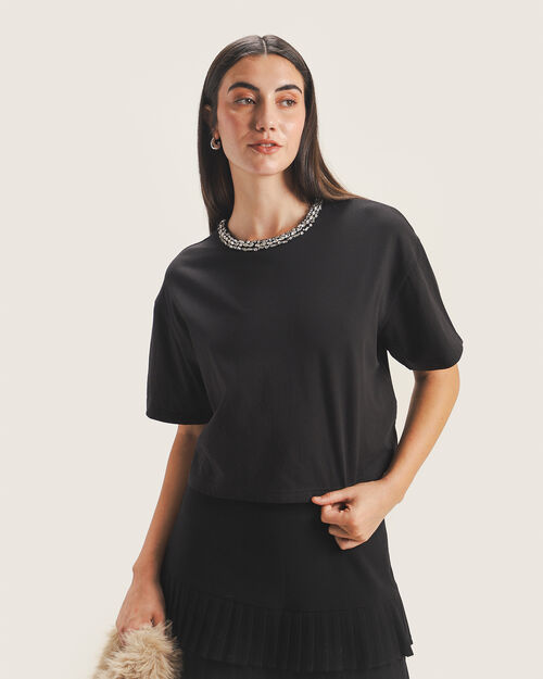 Playera Cropped Aplicaciones