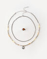Collar Doble Cadena,PLATEADO