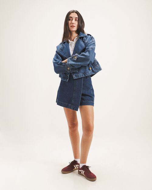 Short Falda De Mezclilla