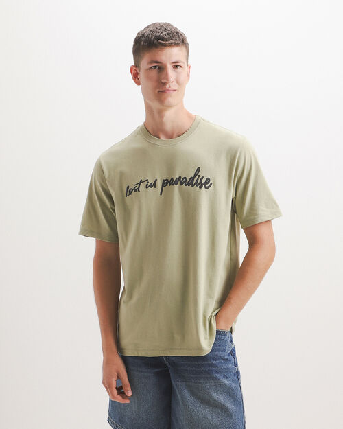 Playera Verde Estampada