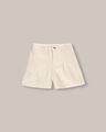 Short De Mezclilla Con Pinzas,BLANCO