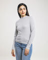 Playera Manga Larga,GRIS CLARO