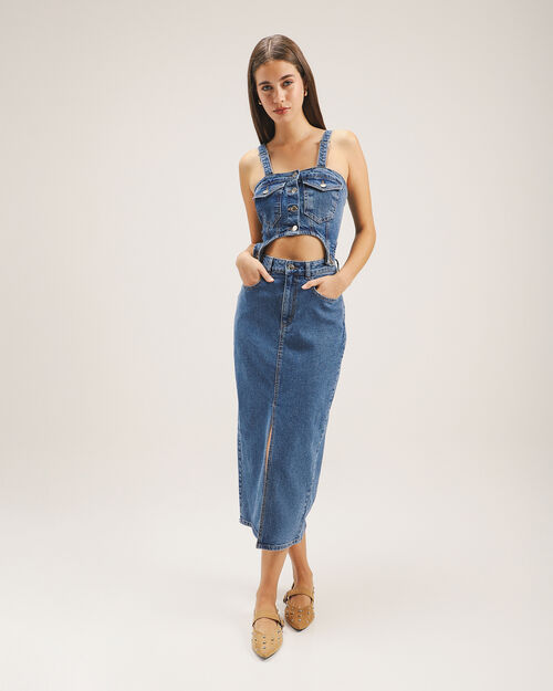 Vestido Midi Con Aberturas