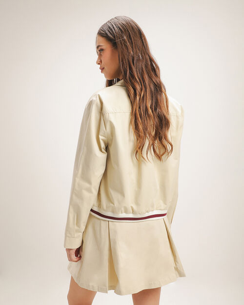 Chamarra Bomber Beige