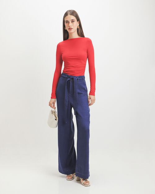 Pantal&oacute;n Azul Cintur&oacute;n