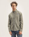 Camisa Rayas Manga Larga,OLIVO MEDIO