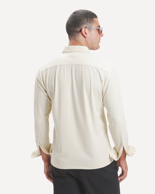 Camisa Beige Bolsillo