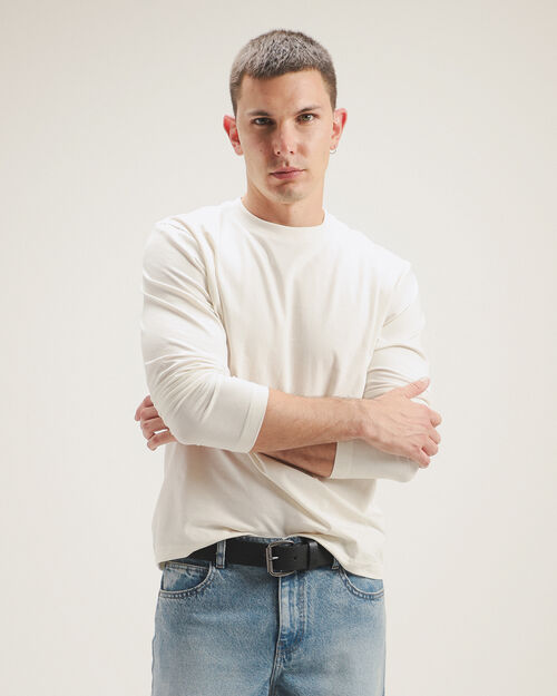 Playera Manga Larga Blanca
