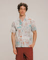 Camisa Fit Relaxed Estampada,BLANCO HUESO