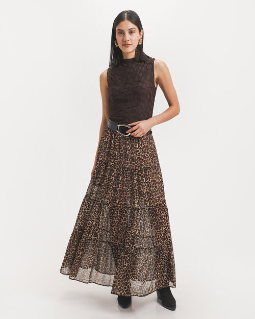 Falda Midi Estampada