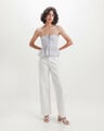 Pantal&oacute;n Blanco Wide Leg,BLANCO