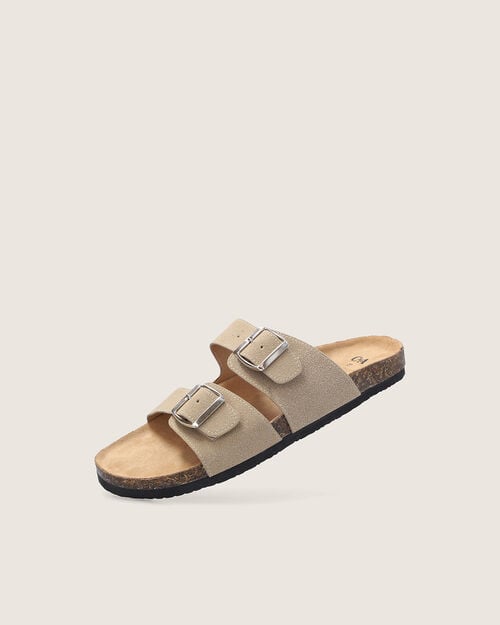 Sandalias Caf&eacute;s Hebillas