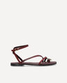 Sandalias Verdes Multitiras,ROJO VINO