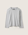 Playera Rayas Fit Relaxed,GRIS CLARO