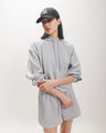 Sudadera Cropped Gris,GRIS