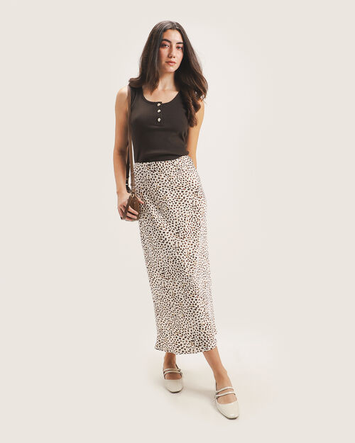Falda Midi Animal Print