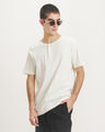 Playera Henley Beige,CRUDO