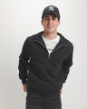 Sudadera Half Zipper,NEGRO