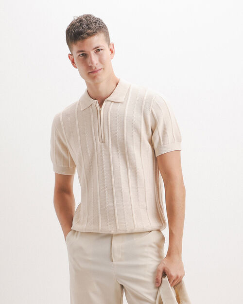 Polo Textura Beige