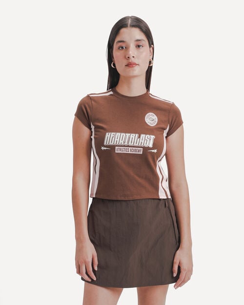Playera Baby Tee Caf&eacute;