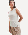 Top Blanco Textura,BLANCO HUESO