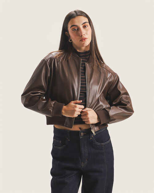 Bomber Cropped Café