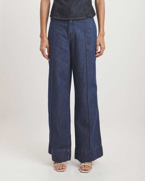 Jeans Wide Leg Marino