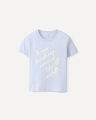 Playera Blanca Regular,AZUL CIELO