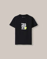 Playera Estampada Manga Corta,NEGRO