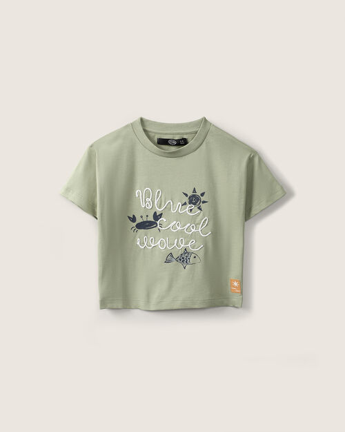 Playera Verde Con Aplicaciones