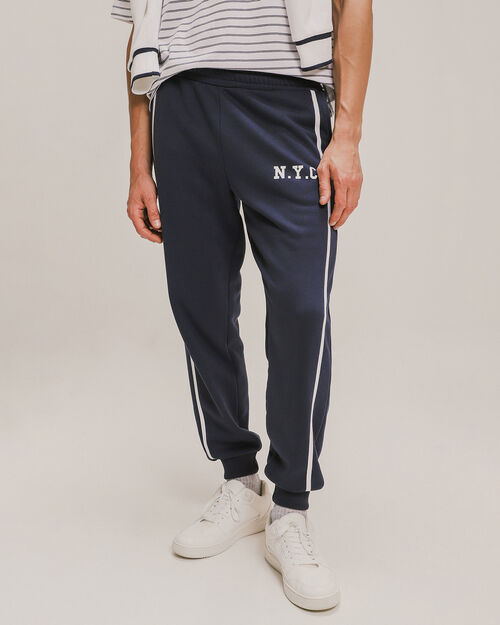 Jogger Azul Con Diseño