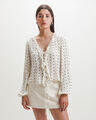 Blusa Caf&eacute; Volantes,BEIGE