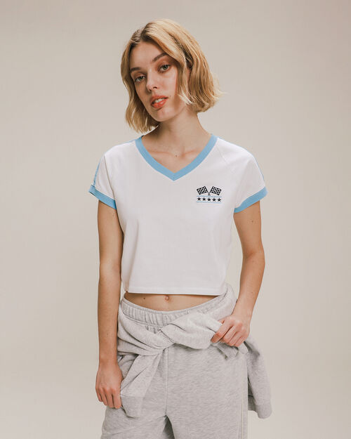 Playera Cropped Estampada