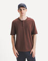 Playera Roja Henley,ROJO VINO