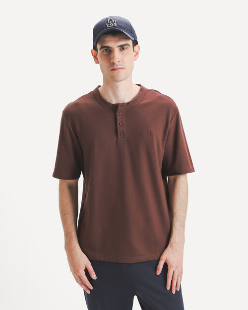 Playera Roja Henley