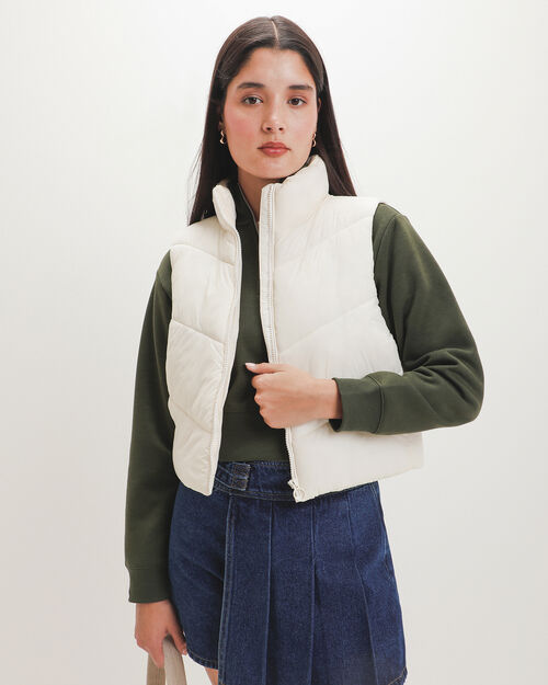 Chaleco Acolchado Beige
