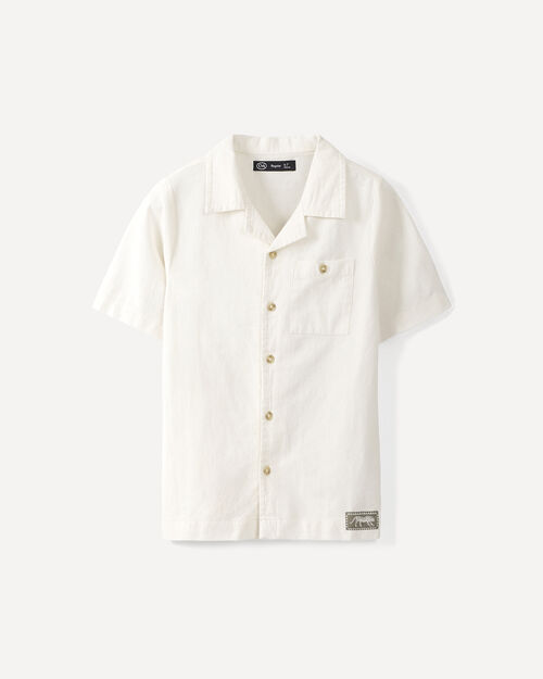 Camisa Beige Manga Corta