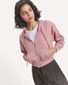 Sudadera Abierta Verde,ROSA EMPOLVADO