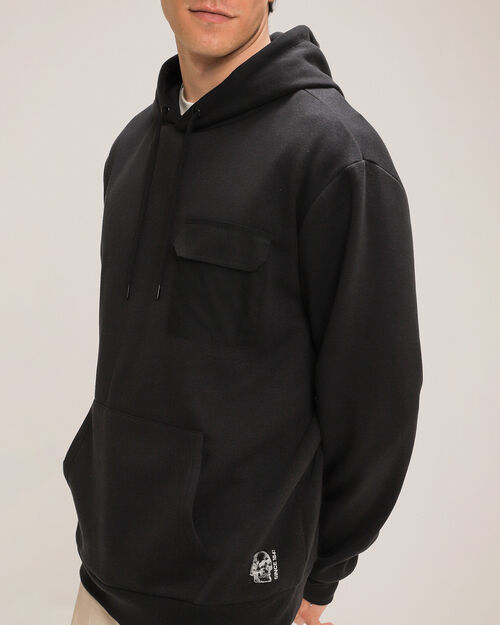 Sudadera Negra Con Hoodie